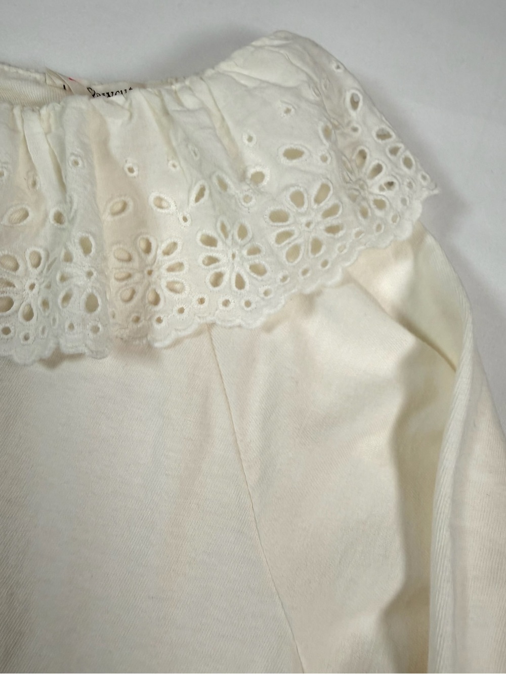 CREWCUTS Girls M Eyelet Lace Collar Blouse Cottagecore Romantic‎ Feminine - Picture 4 of 12
